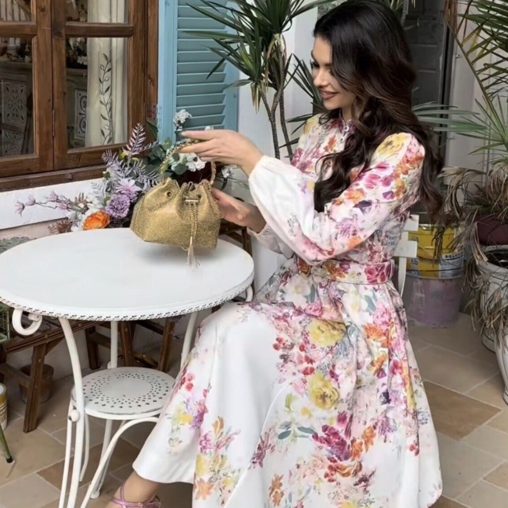 Zimmermann Natura Buttoned MIDI Dress